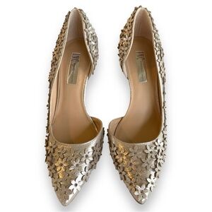INC PEARL 135 KARLAY FLORAL EMBELLISHED EVENING PUMPS HEELS. WOMEN’S SIZE 7.5